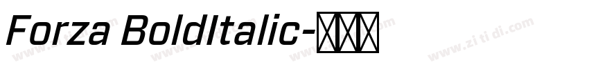 Forza BoldItalic字体转换